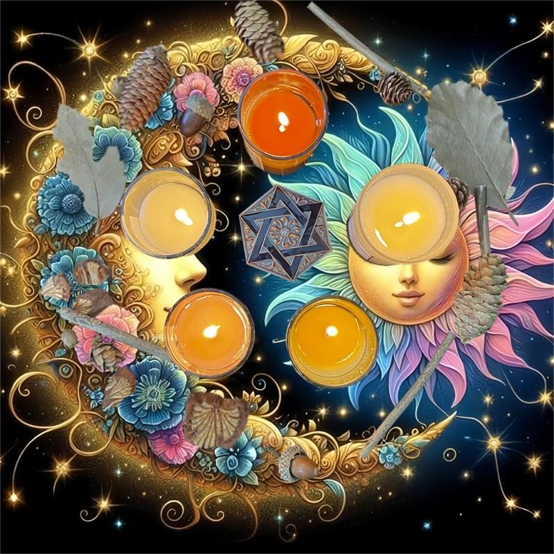 Sun Moon Pattern Astrology Tablecloth Tarots Divinations Tablecloth Altars Cloth Divinations Board Game Accessory