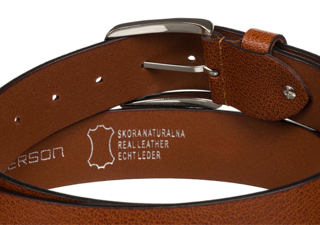PTN Wide Leather Belt LTP-TWT-125-0025 Tan