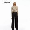 MO&Co. Women's Pleated Wide-Leg Low-Waist Cargo Pants
