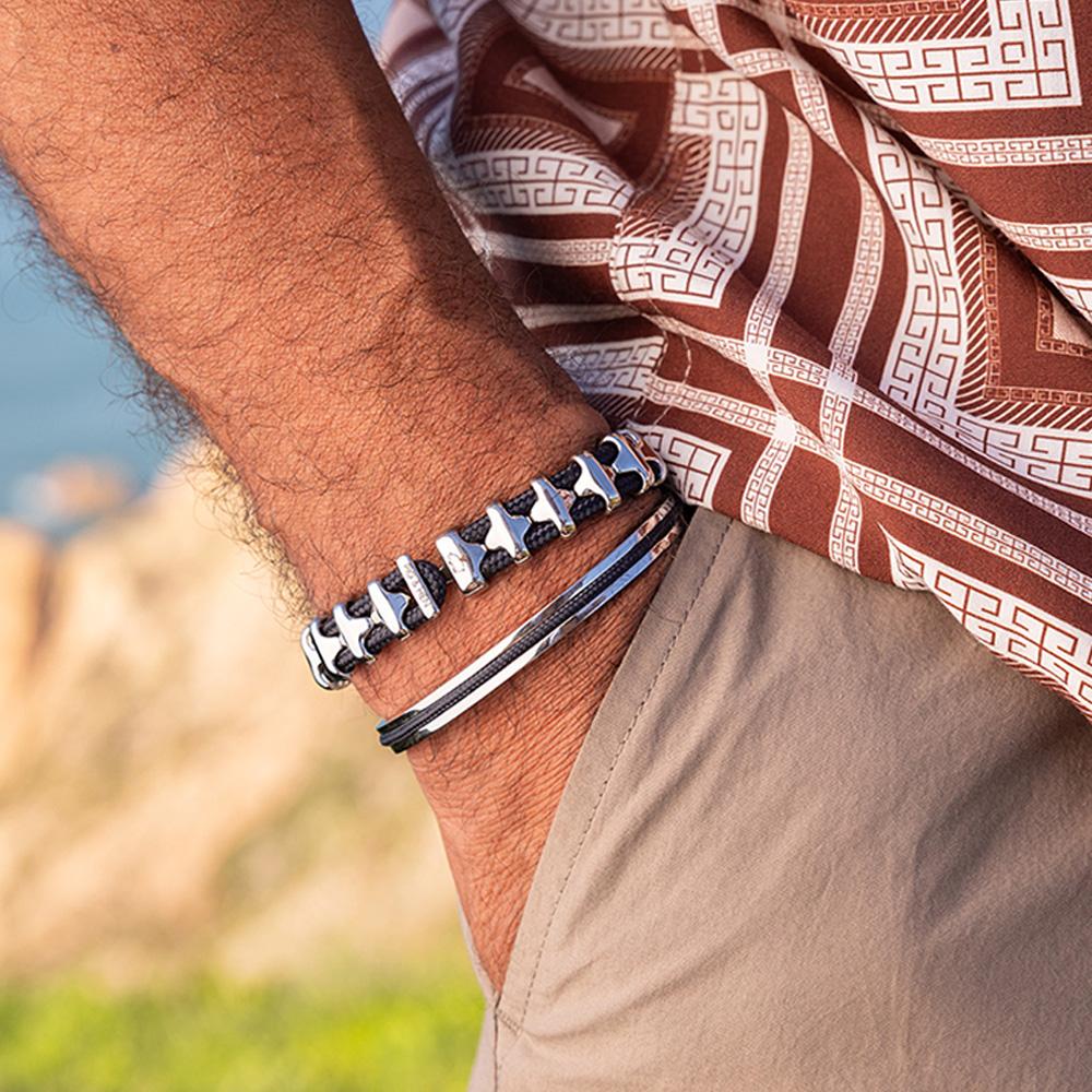 Pig&Hen Bold Bob Bracelet - Navy X Silver