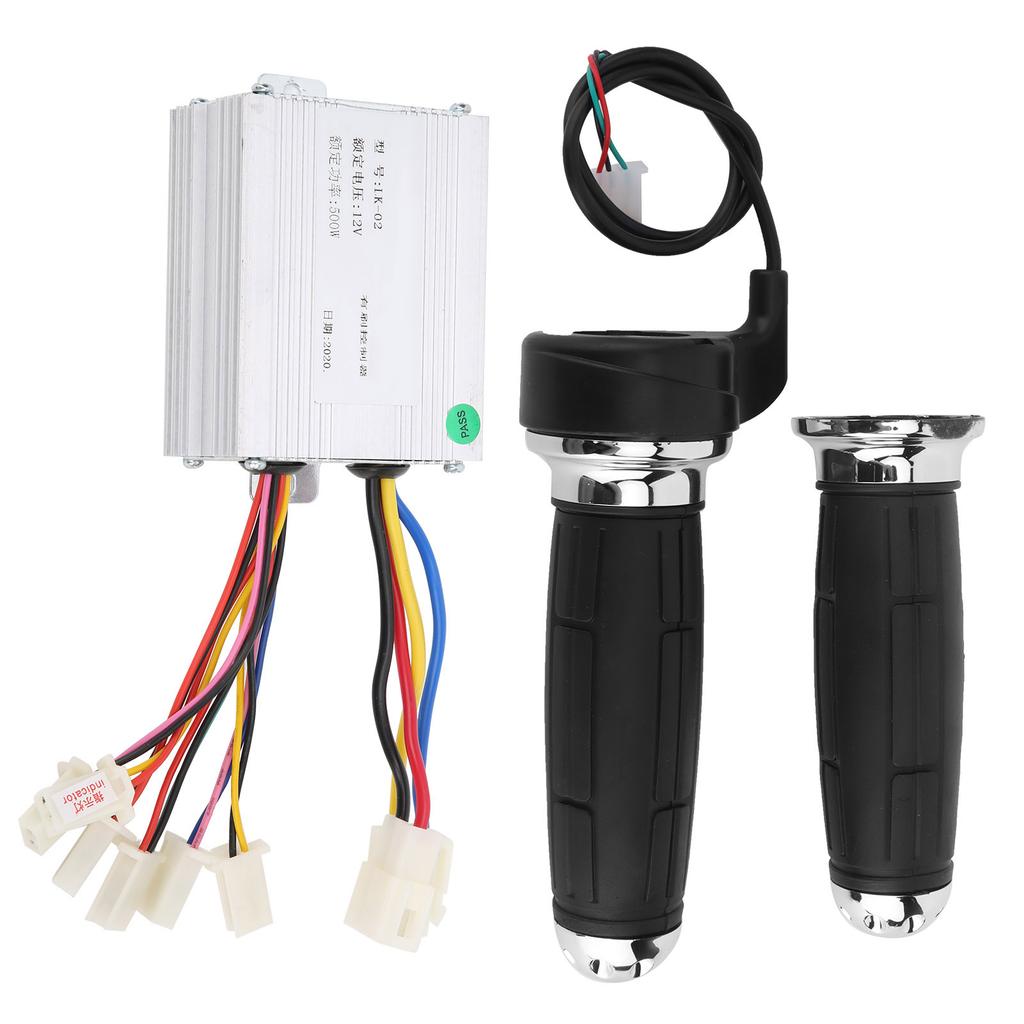 12V500W Bike Throttle Grips Brush Controller AntiSlip Plating Handle Electric Bike Accessory