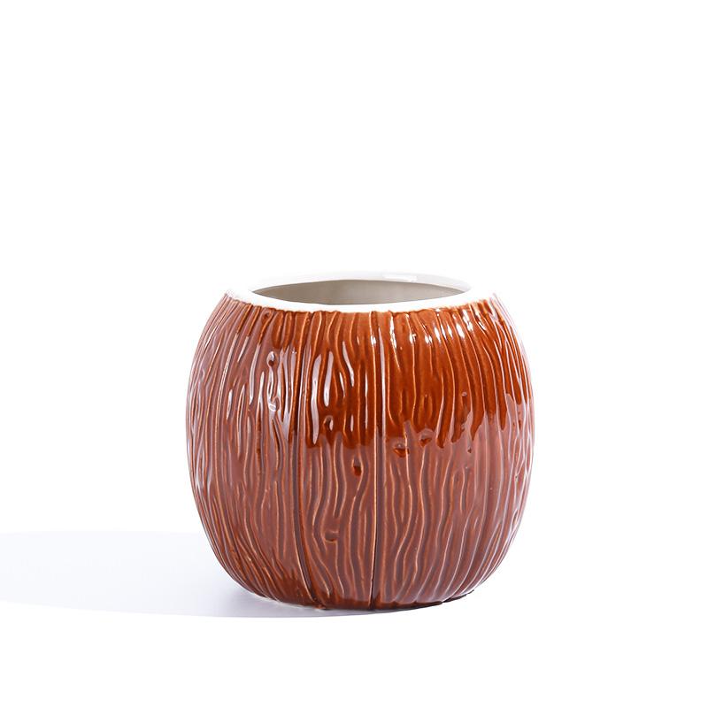 550ml Kokosnussform Hawaii Tiki Tassen Keramiktasse Tasse Für Geschenke Tassen Und Becher Cocktailtasse