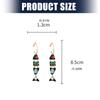 1 Pair Vintage Fish Tassels Enamel Long Hoop Earring for Women Gold Plated Alloy Lightweight Comfort for Casual and Party Wear