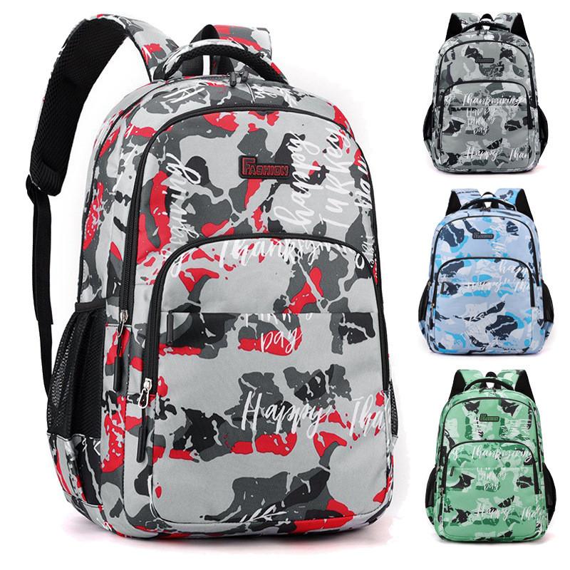 Oxford Block Fashion Backpack With Durable Straps For Wear Daily