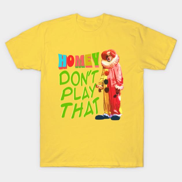Asian Size Men Black Print T-shirt Homey Don'T Play That. Homey The Clown Meme No-Cut Print Cotton Tshirt