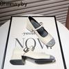 Design Silvery Glitter Women Mary Jane Shoes Casual Thick Heel  Spring Autumn Fashion Wedding Dancing Party Shoes