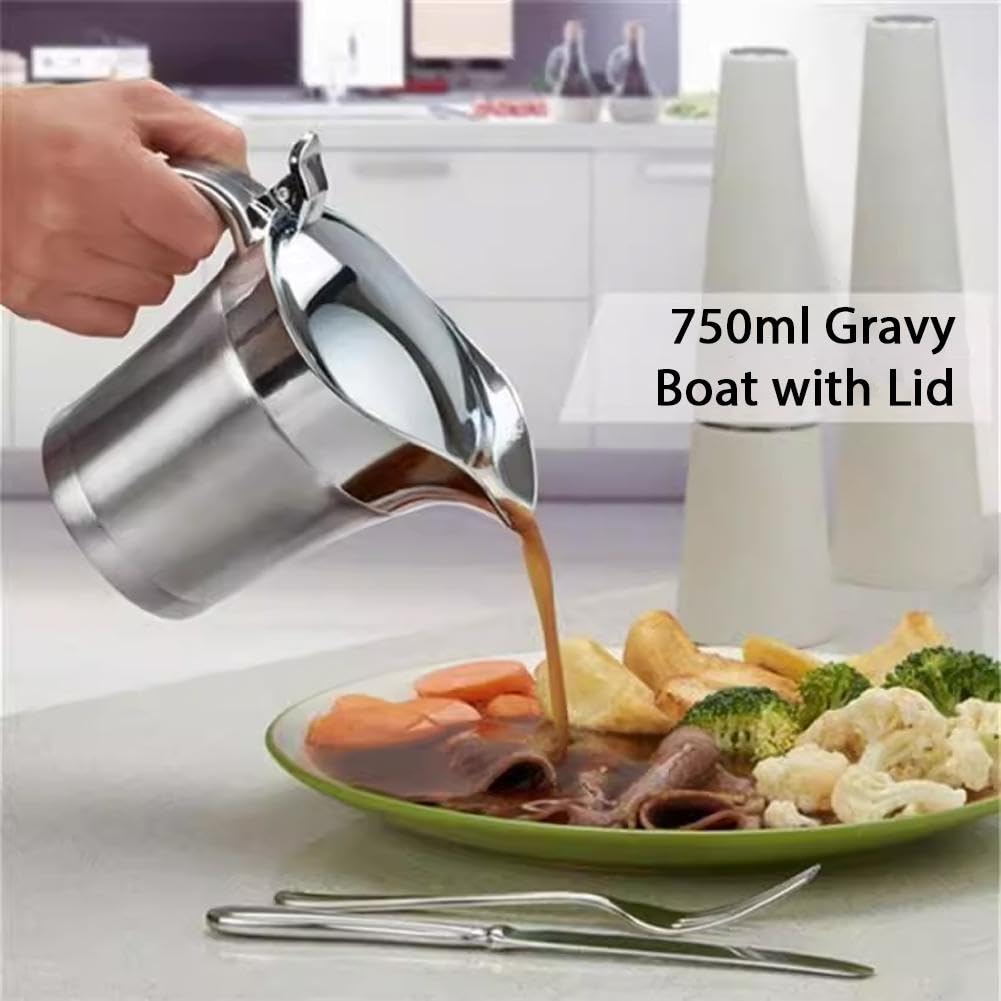 800ml With Lid, Stainless Steel Insulated Jug, Double-walled Jug, Thermal Warmer & Ladle, Keeps Food Warm Or Cool