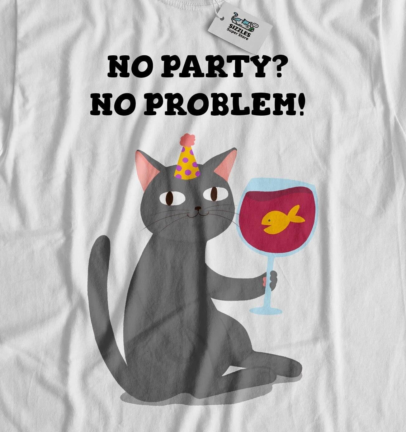 No Party, No Problem! Unisex Funny Introvert T-Shirt Introverted Friend Gifts L