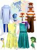 Costume Cosplay Personaggio Joy Inside Out 2 Cartone Animato Anime Set di Vestiti per Bambini e Bambine con Maschera Festa di Halloween Compleanno Tuta Cosplay Set