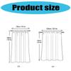 Leaf Embroidered White Sheer Curtains Rod Voile Drapes for Bedroom and Living Room for Privacy Protections Decors