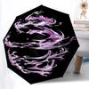 1pc Water Flame Automatic Folding Umbrella Durable Iron Frame,All Seasons Home Travel Outdoor Multifunctional Umbrella Yy251115139
