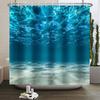 Underwater World Ocean Shower Curtain for Bathroom Seabed Animals Sea Turtle Dolphin Fish Waterproof Bathroom Curtain With Hooks