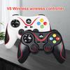 V8 Wireless Game Controller 24G Dual Vibration Gamepad Compatible with Android iOS PC PS3 Switch Mobile Phone Long Battery Life