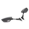 Pair Motorcycle Rear View Mirror 360 Degree Rotation Convex Glass Universal for Scooters ATVs with 8mm Base