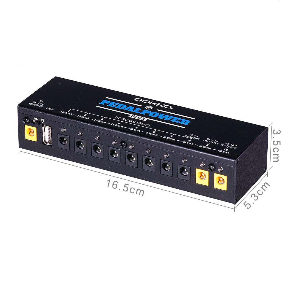 GOKKO AUDIO Pedal Power Supply 9V/12V/18V Plus