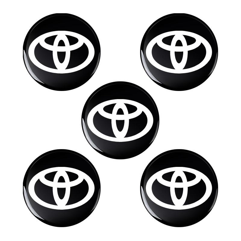 2/5/10 Stück 14MM Fernbedienungs-Autoschlüssel-Aufkleber Emblem Zubehör für Toyota TRD GR Yaris Corolla Avensis Aygo Vitz Vios Yaris Mark-X Mirai