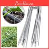 50 Garden Pcs Galvanized Stakes Steel U Shaped Landscape Stakes Rustresistant Reusable Ground Stakes For