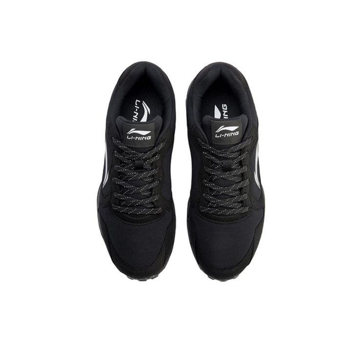 Li Ning Gundam Kültéri Csúszásmentes Kopásálló Ütéscsillapító Alacsony Szárú Férfi Futócipő Standard-Fekete ARDL003-6