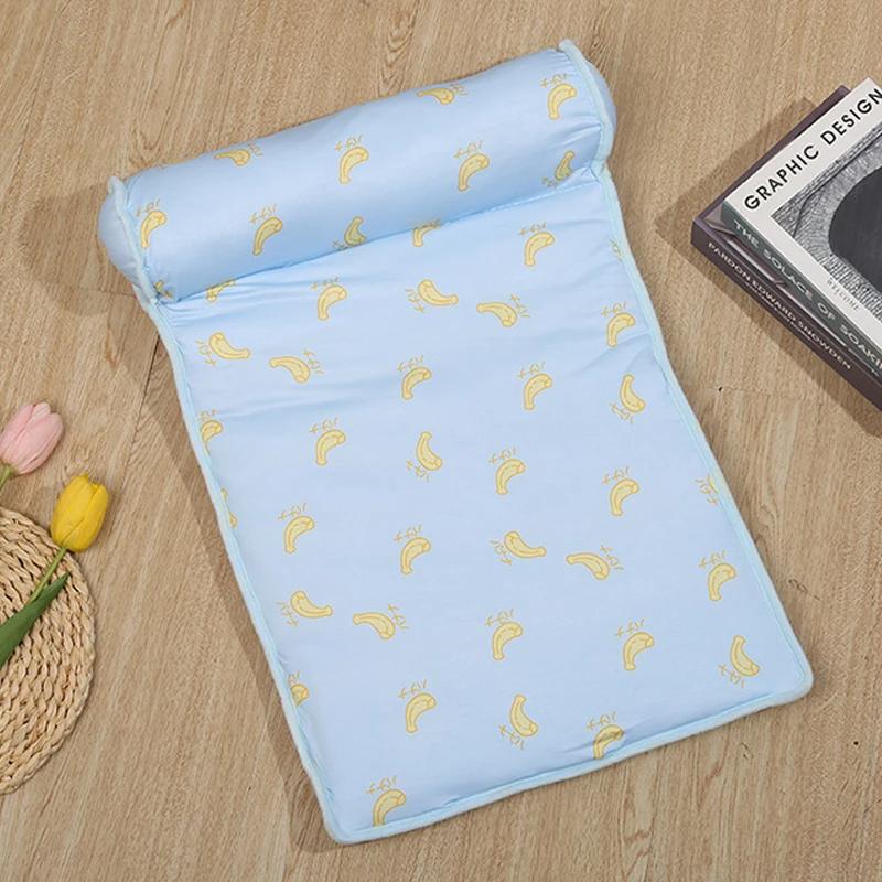 

Охлаждающий коврик для собак, летний дышащий ледяной шелк, коврик для дивана для кошек, мягкий уютный коврик для сна для маленьких и средних собак, кошек, товары для домашних животных S-60x40cm синий