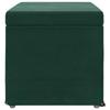 Stool Dark Green 61 x 41 x 40 cm Velvet and Engineered Wood
