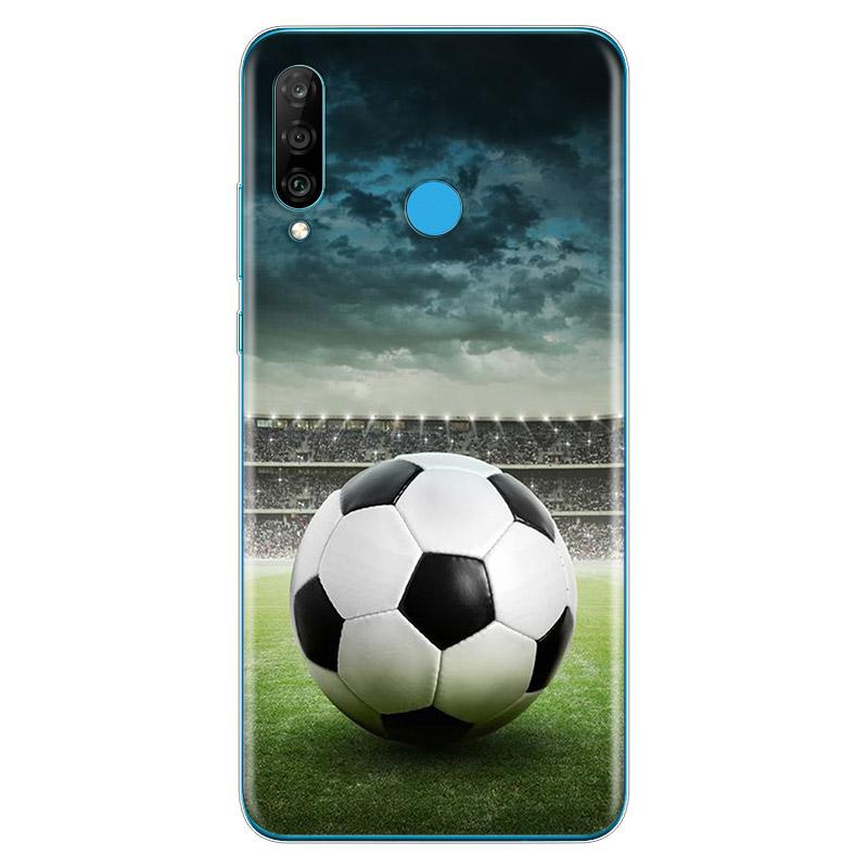 Ich liebe Feuer Fußball weiche TPU Silikonhülle für Huawei P40 P30 P20 Pro P10 P9 P8 Lite E Plus 2019 2017 Telefonhülle