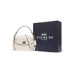 Coach Cassie 19 C Buckle Flap Pebble Leather Messenger Bag Women Bags White 88346-B4HA