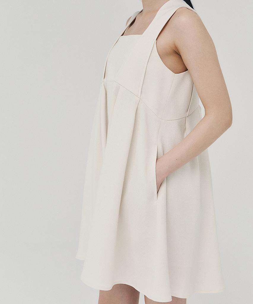 Awi Baby Doll Dress_Cream