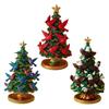 Christmas Ornament Colorful Christmas Tree Resin Display Mold with Bird Decor Living Room Bedroom Home Party Decor