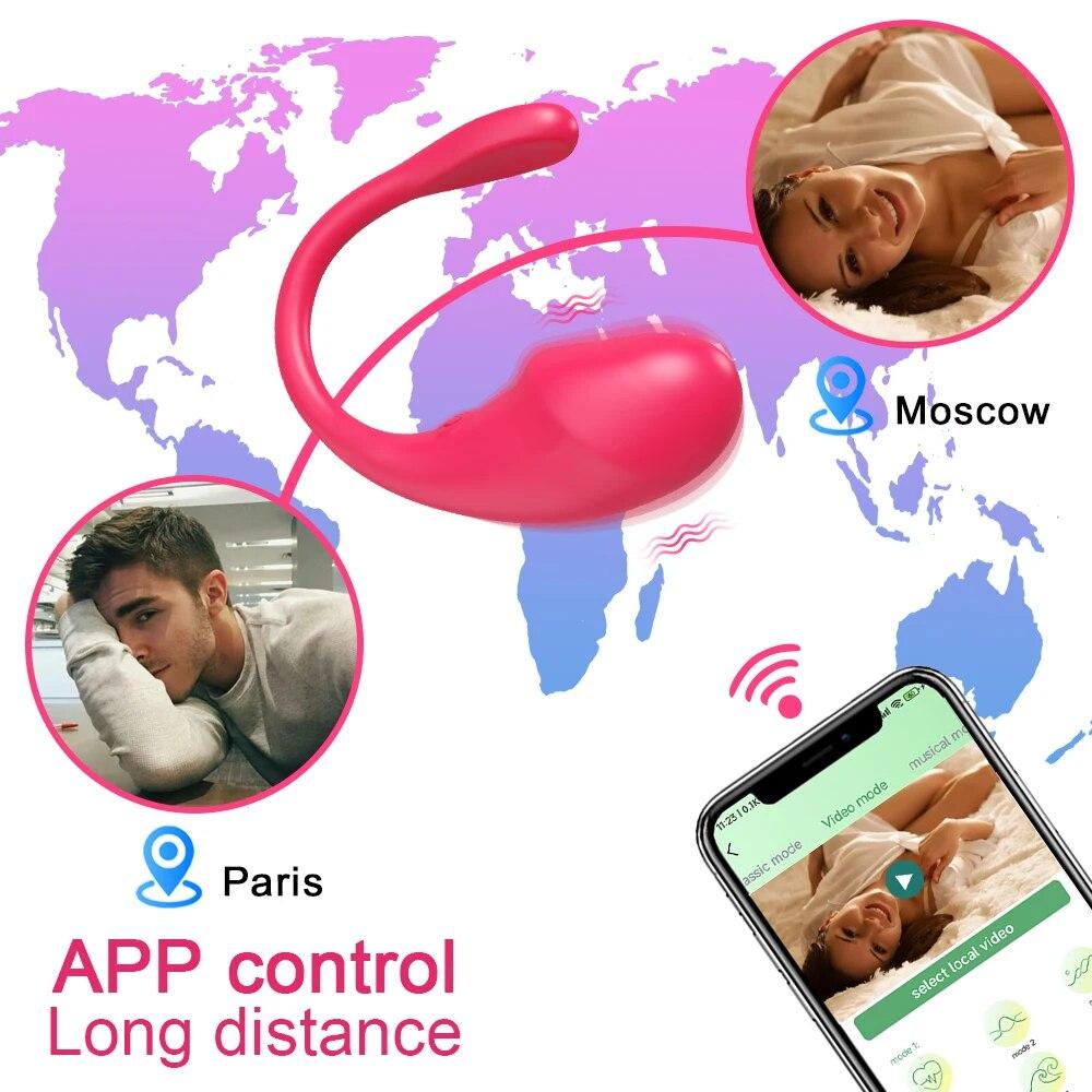 Wireless Bluetooth G Spot Dildo Vibrator for Women APP Remote Control Wear Vibrating Egg Clit Female Panties Sex Toys for Adults