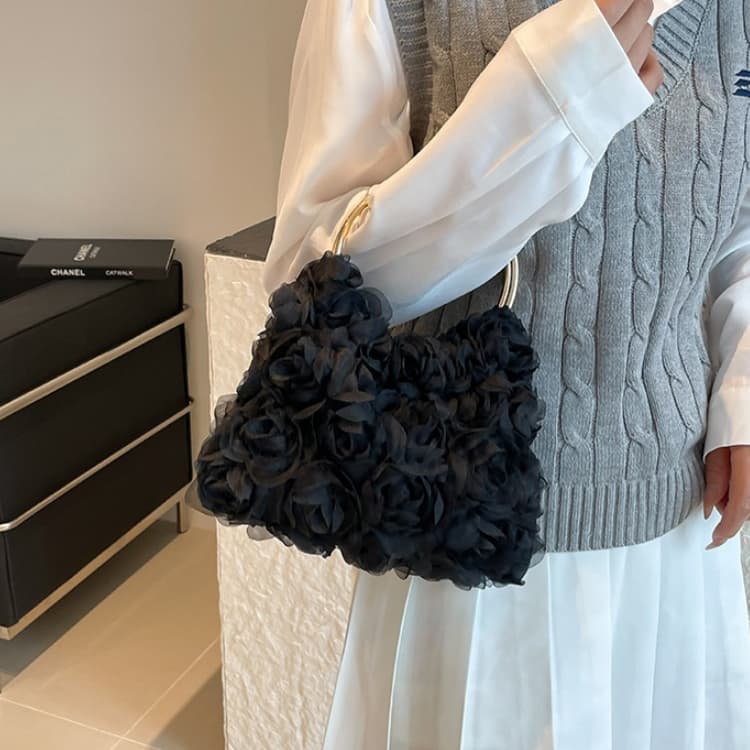 Stylish 3D Rose Blossom Women's Clutch