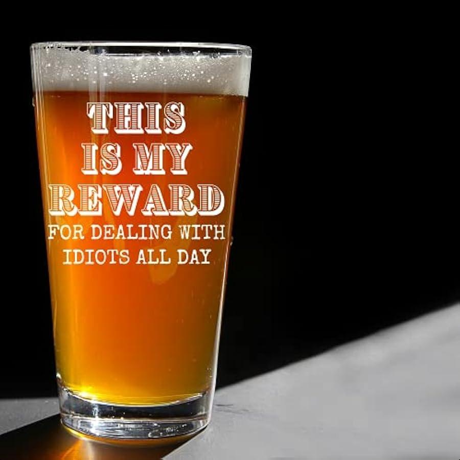 

Моя награда за общение с идиотами весь день Кружка пинтовая 16 унций Идеальный предмет для мужчин и женщин Папа Брат Дядя День отца United States