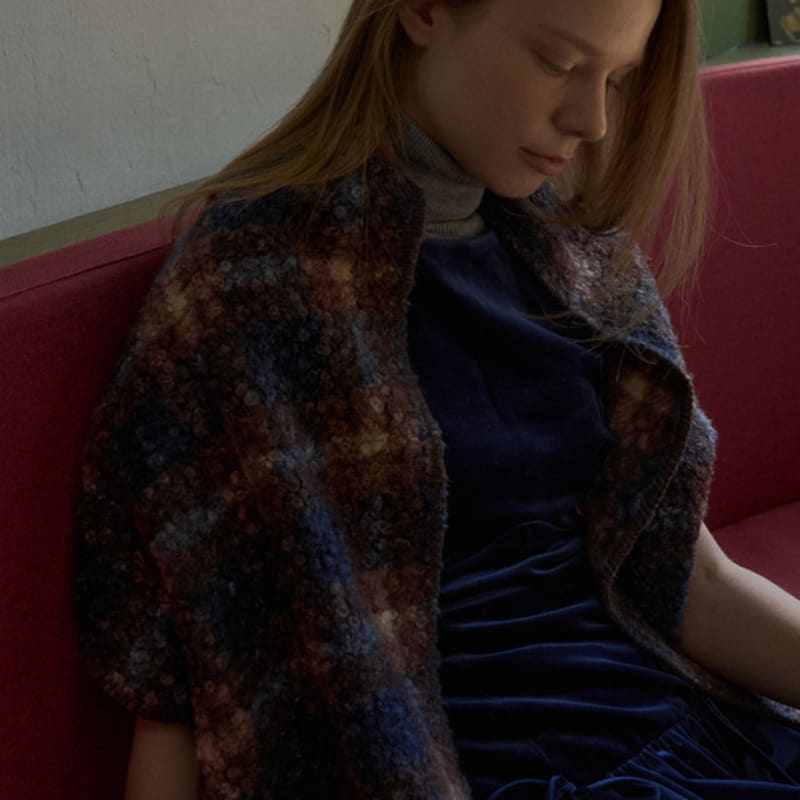 RaJu Curly Plaid Muffler_6 Color