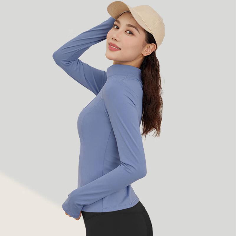 Women's Half-Zip Long Sleeve Yoga & Fitness Top