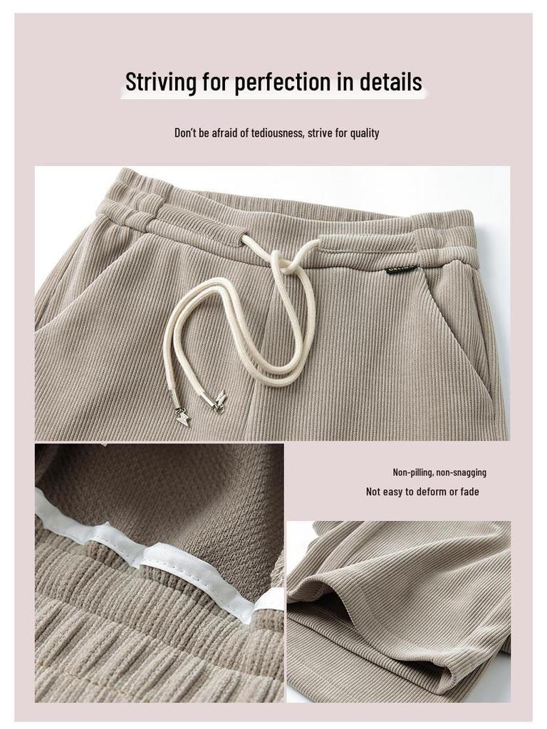 Woodpecker Women's High-Waist Fleece Lined Wide-Leg Pants Autumn/Winter 2025