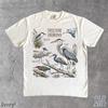 Field Guide Herons T Shirt, Ivory Birdwatching Graphic Tee, Wetland Birds Nature Shirt, Heron Lover Gift