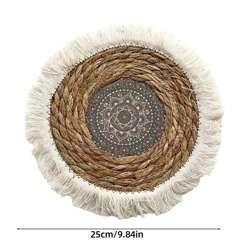 Hangings Weave Plate Wall Decorations Straw Rattan Round Basket Decorations