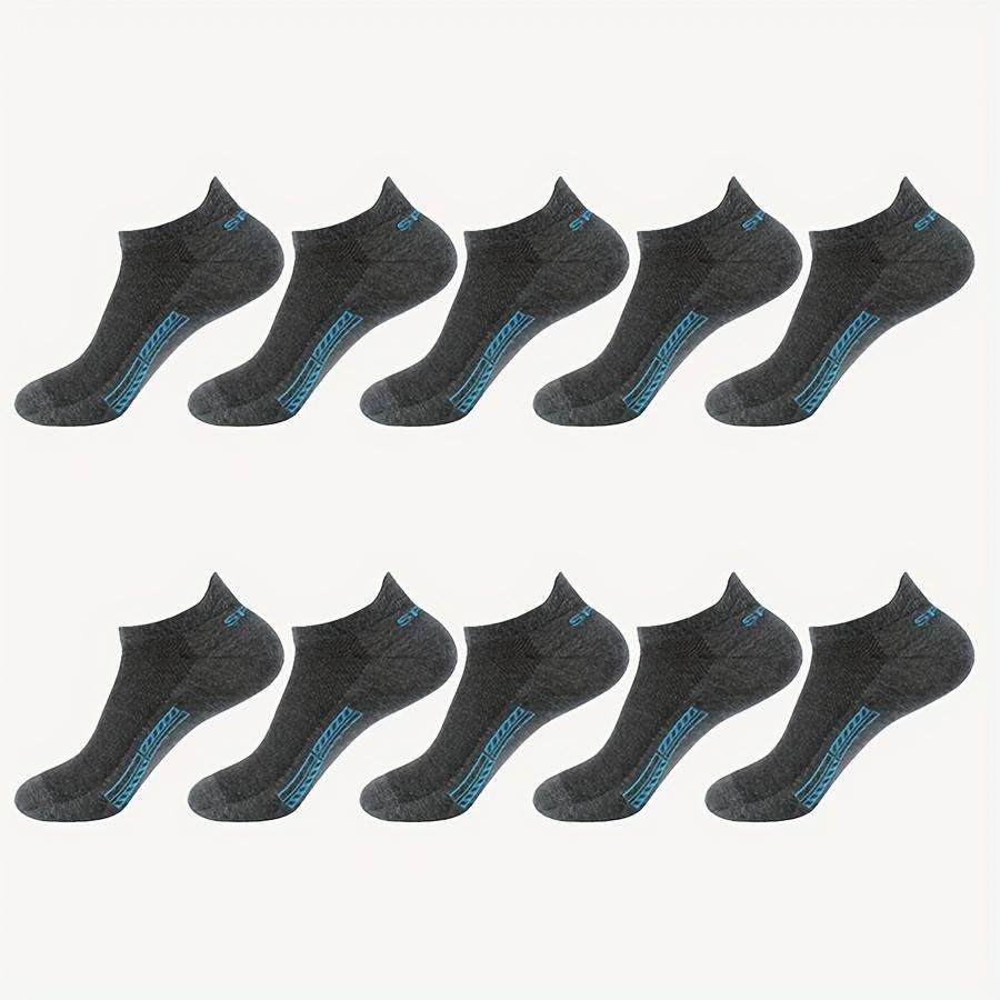 10 Pairs Of Unisex Cotton Blend Anti Odor & Sweat Absorption Extra Low Cut Socks, Comfy & Breathable Sport Socks, For Outdoor Wearing