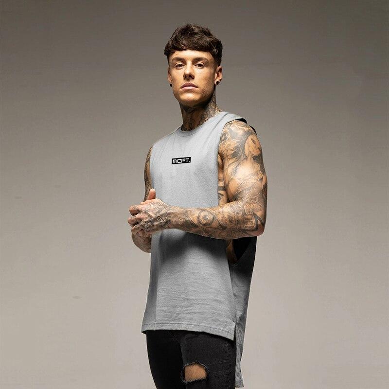Muscleguys Men's Summer Thin Personalized Clothes comfortable Sleeveless T-shirt Loose Fitness Vest Gym Clothing Priority Delivery