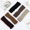 Length 50cm Button Autumn Winter Spring Arm Warmers Wool Mittens Knitted Gloves Long Gloves