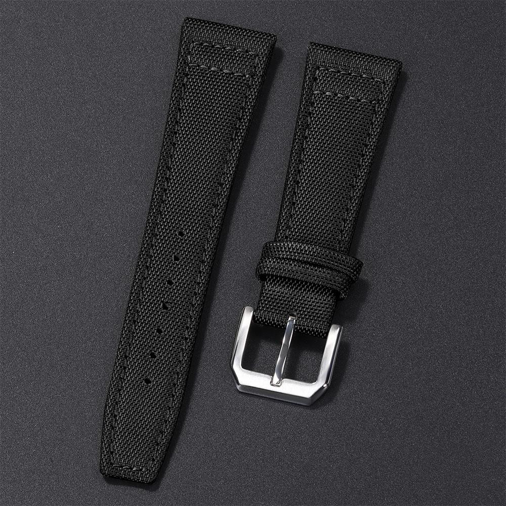Nylon Canvas Watch Strap for IWC Pilot 20mm 21mm 22mm Band Waterproof Sport Wristband Cowhide Watchband Men Women Watch Bracelet