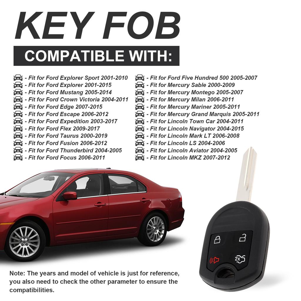 2pcs CWTWB1U793 315MHz 4 Buttons Keyless Entry Remote Replacement for with 4D63 80Bit Chip Wear-resistant
