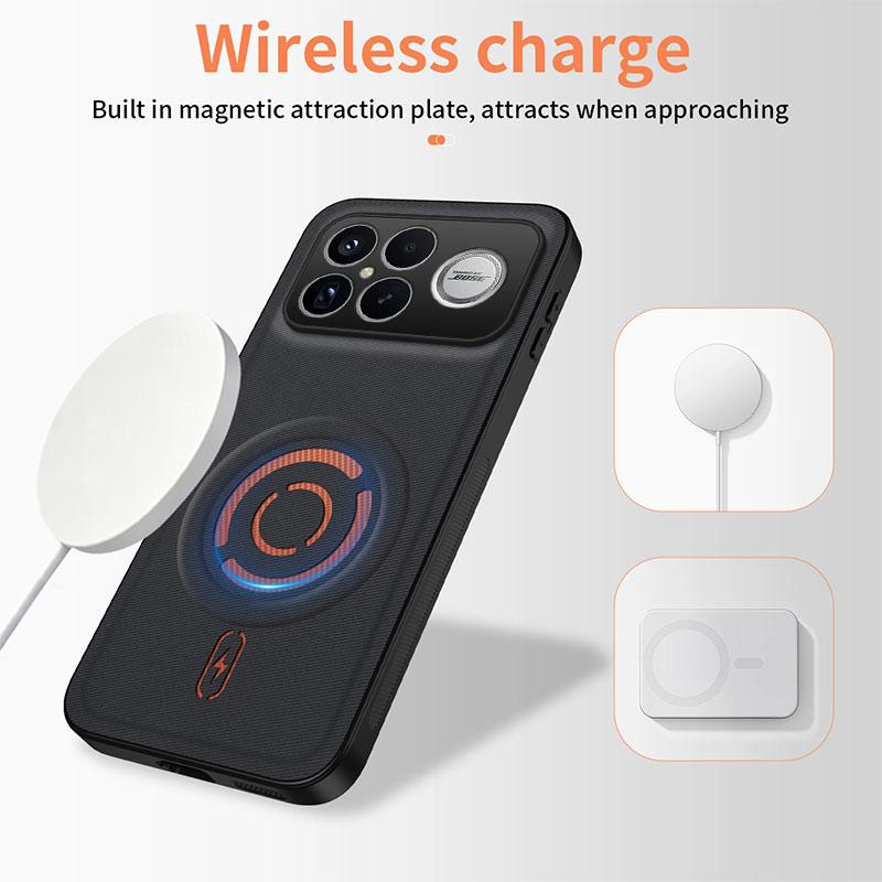 Business Shockproof Carbon Fabric Texture Magnetic Case for Xiaomi Poco F9 F8 Ultra Pro PU Leather Full Anti Fingerprint Back Protection Cover Coque