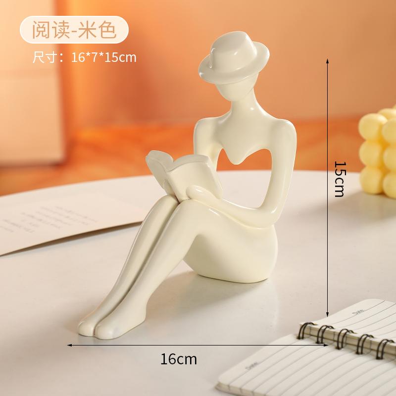 Nordic Abstract Art Figure Ornaments Creative Couple Wine Cabinet TV Cabinet Bedroom Figure Statue Modern Home Decoration Gift