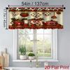 VIKAMA 1/2Pcs Strawberry Blackout Rod Pocket Curtain, Heart Leaves Print Polyester For Living Room Kitchen Bedroom