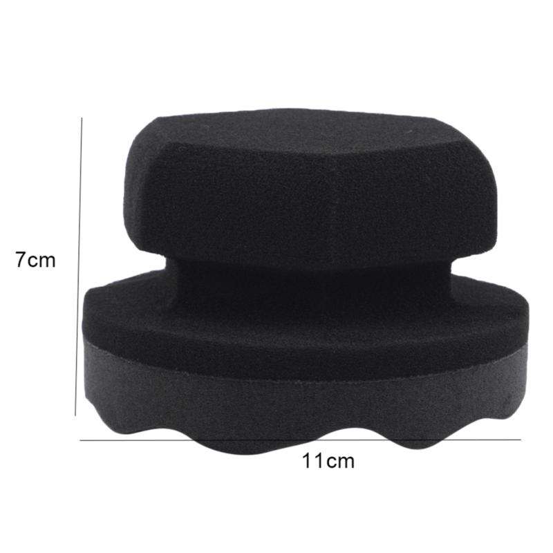 Car Wax Polishing Sponge hexagonal grip applicator hand tire wax sponge High Density Foam Sponge For Auto Waxing Accessories