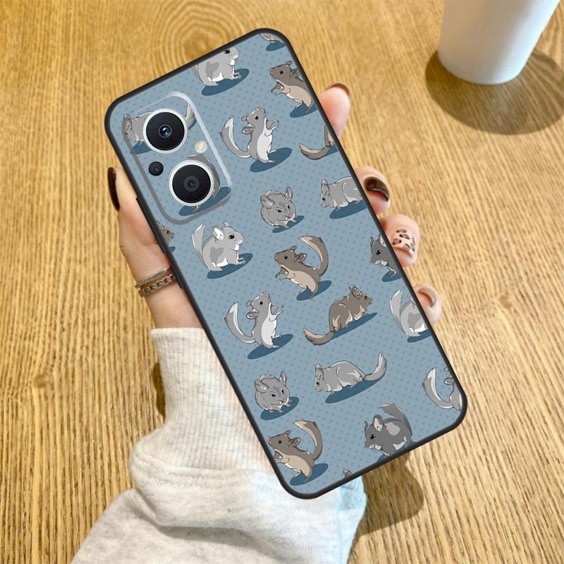 Süße Cartoon Chinchilla Hülle Für OPPO Reno 10 11 12 13 14 Pro 14F 13F 12F 11F 7 8 Lite OPPO Find X5 X8 X9 Pro Hülle