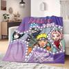 Naruto Cartoon Warm Comfortable Flannel Blanket - Printed, For Bedrooms, Sofas, Beds, Chairs, Picnics, Travel -HE12