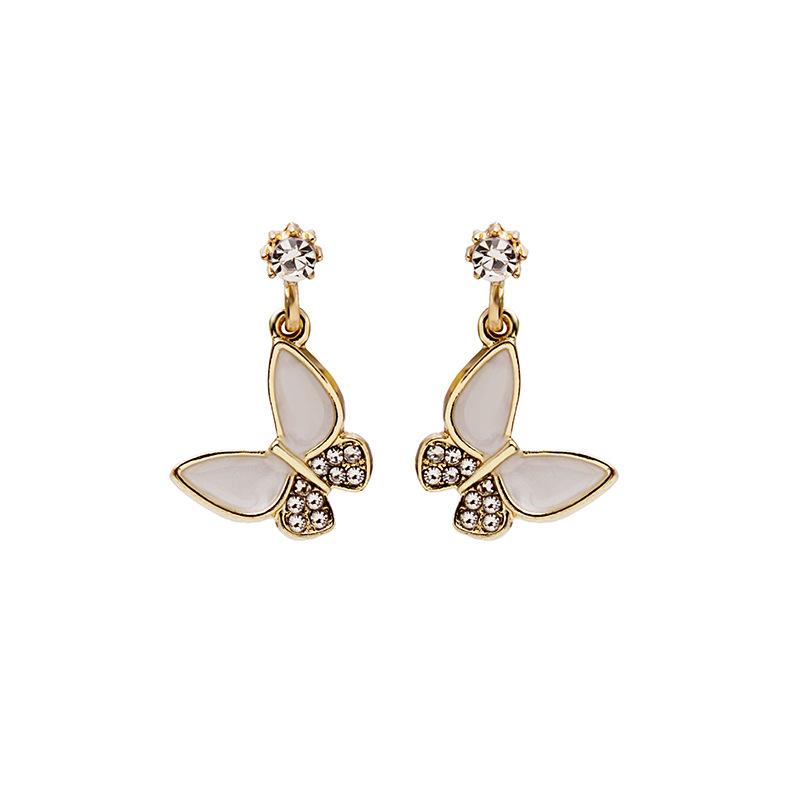 

Super Fairy Small Shell Butterfly Earrings Dongdaemun Simple And Cold Wind Short Stud Earrings