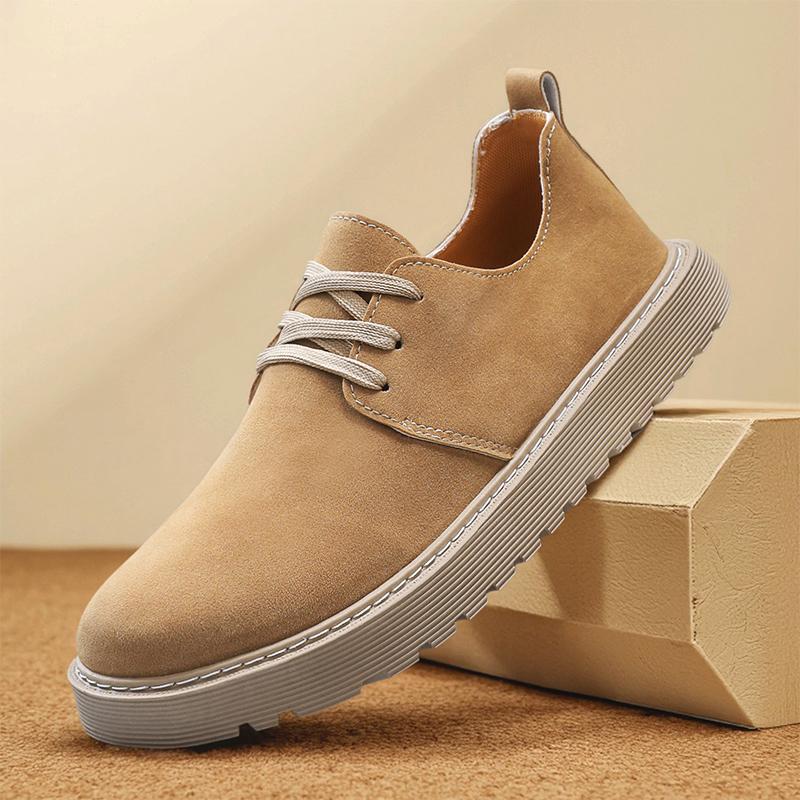 Retro Herren Freizeit Lederschuhe Rutschfest Outdoor Bequeme Sneaker Herbst Wildleder Herren Trendige Schuhe Designer Wanderschuhe Mann