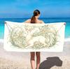 Cottagecore Fox Roses Beach Towel Vintage Floral Whimsical Forest Fox Rose Vines Design Towel Boho Summer Pool Towel for Beach